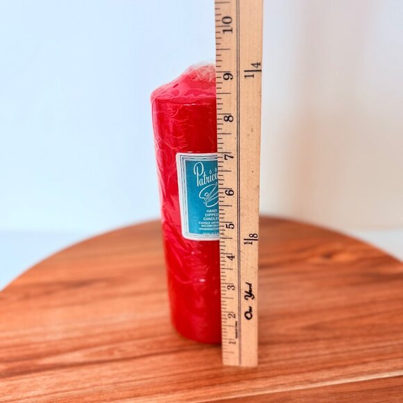 Patrician Hand Dipped Pillar Candle VTG Red Retro Holiday Wax Christmas Holiday - Picture 11 of 14